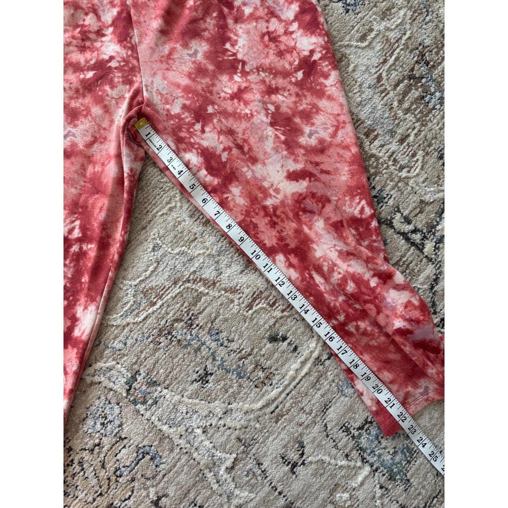 LOGO by‎ Lori Goldstein Pants Womens PL Orange Tie Dye Pull On Travel Comfort - Picture 8 of 10